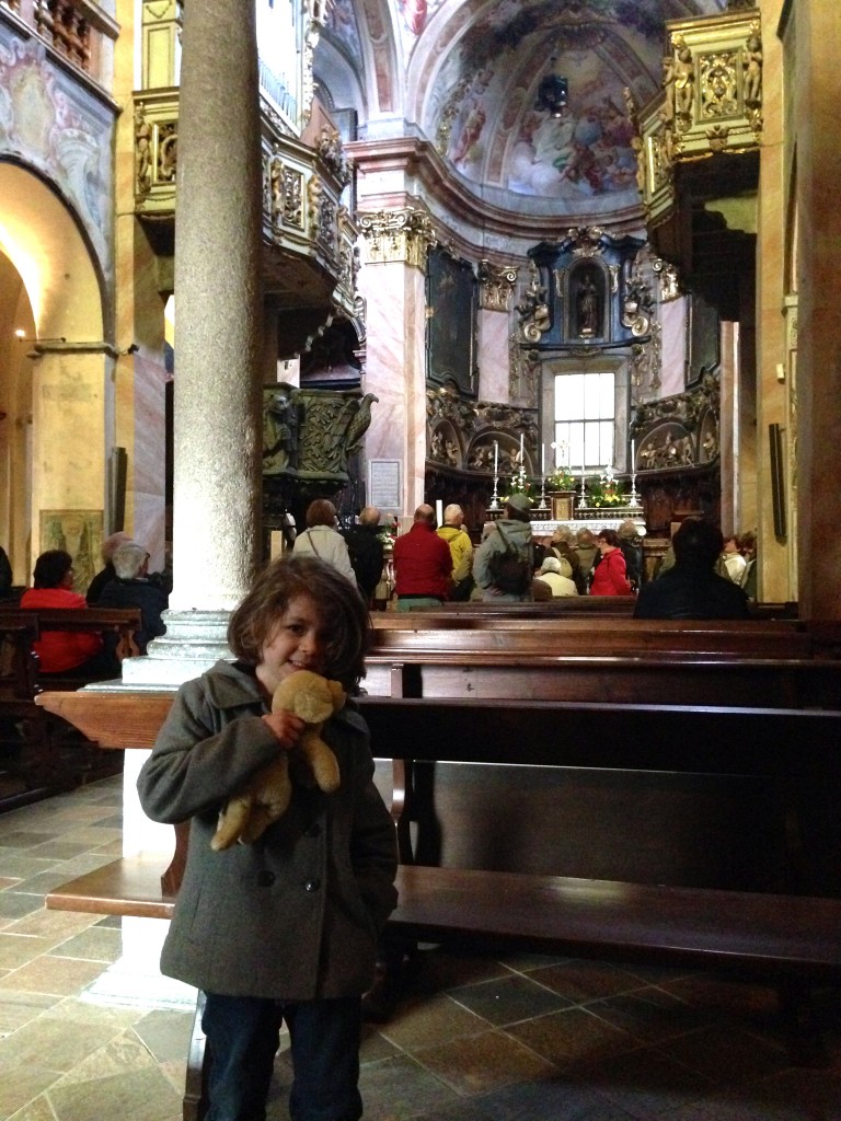 Inside the Basilica. In the background you can see the Pulpit from1159